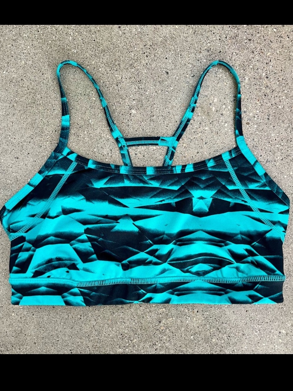 Zella Teal & Black Sports Bra